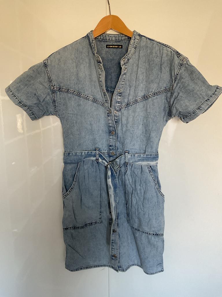 Seven Sisters denim jumpsuit XS, Ophalen of Verzenden, Gedragen, Maat 34 (XS) of kleiner, Blauw