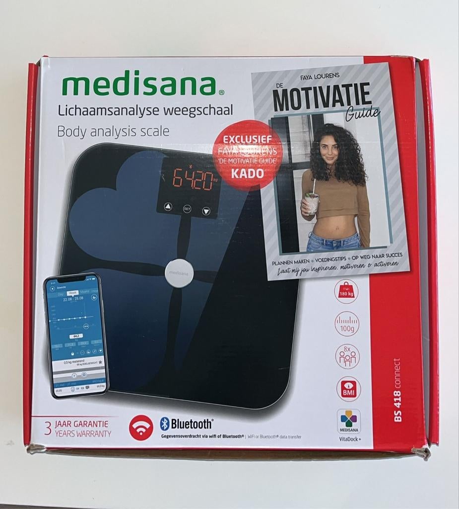Medisana BS 418 - Connect lichaamsanalyse weegschaal, 1 tot 500 gram, Nieuw, 100 kg of meer, Ophalen of Verzenden