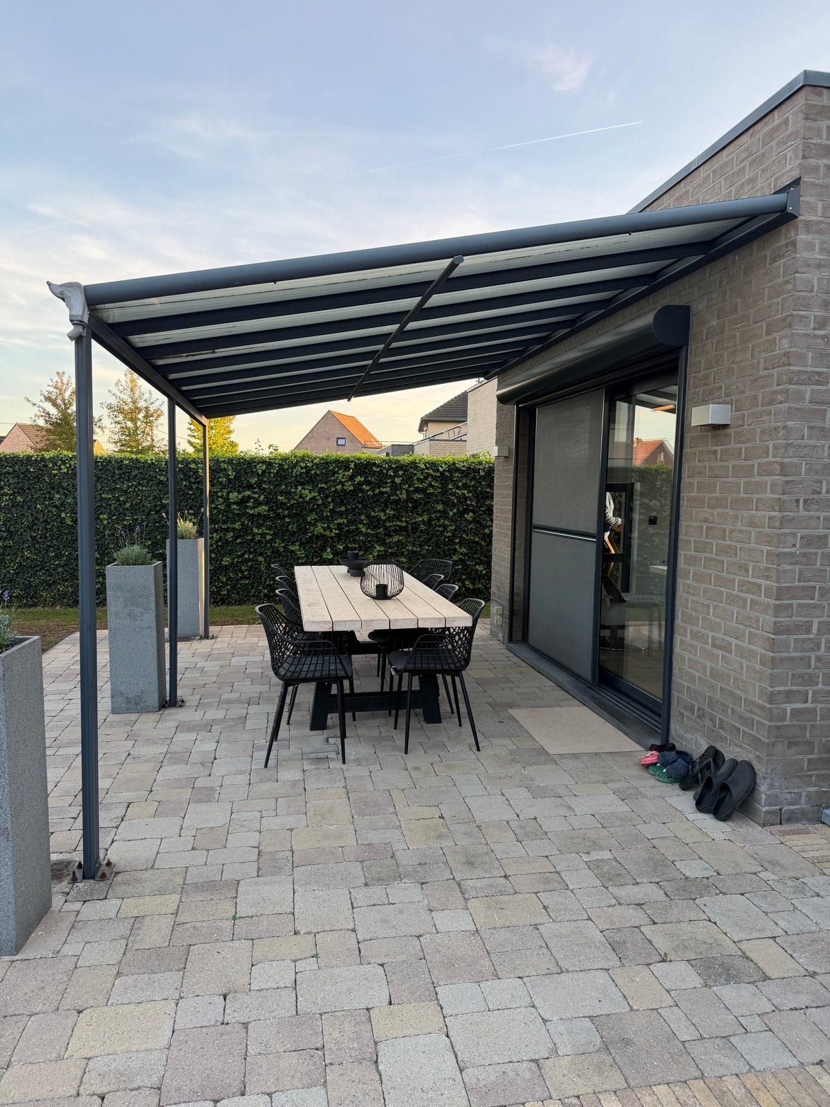 Moderne Overkapping voor Terras of Tuin, Ophalen, Gebruikt, Veranda