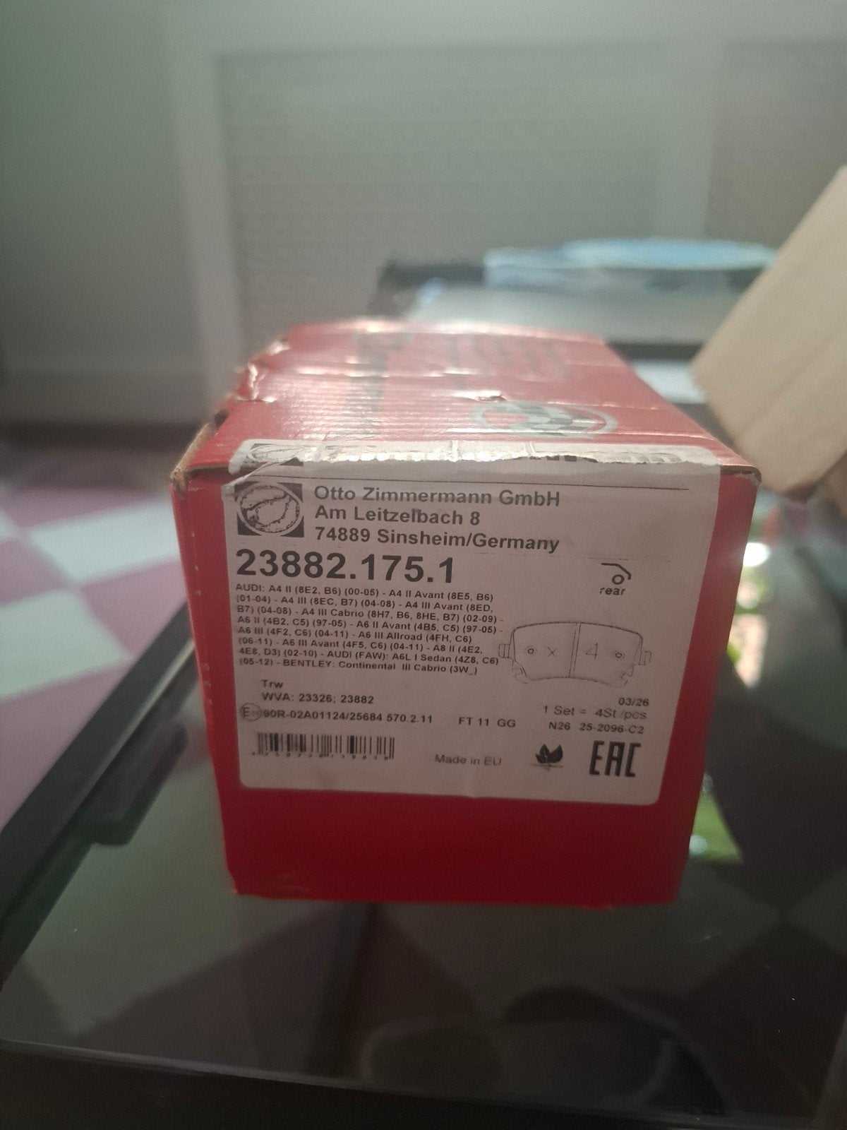 Zimmermann Remblokken Audi A4/A6/A8 & Bentley Continenta, Ophalen of Verzenden, Nieuw, Audi