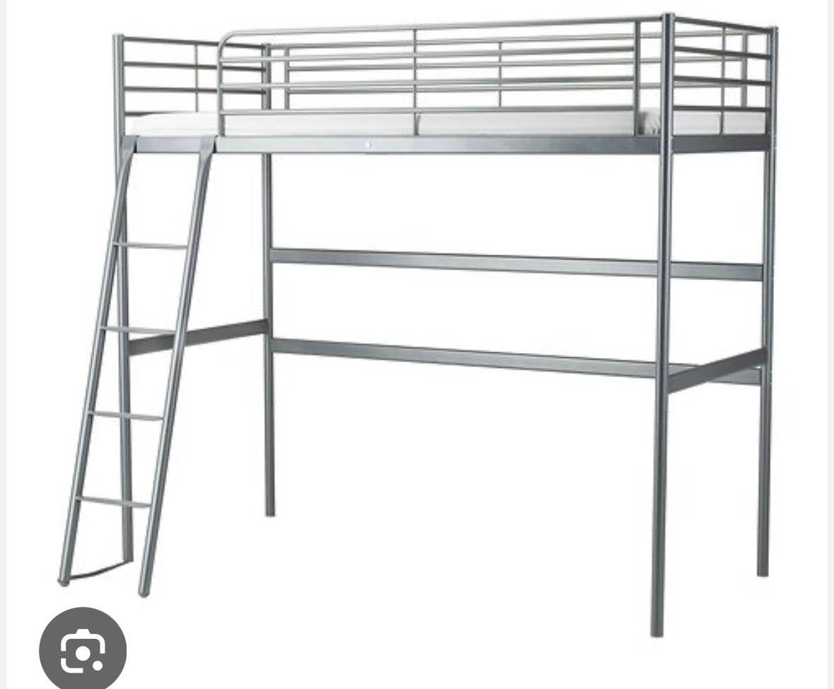 Stalen stapelbed zwart, Ophalen, 90 cm, 160 tot 180 cm, Tweepersoons