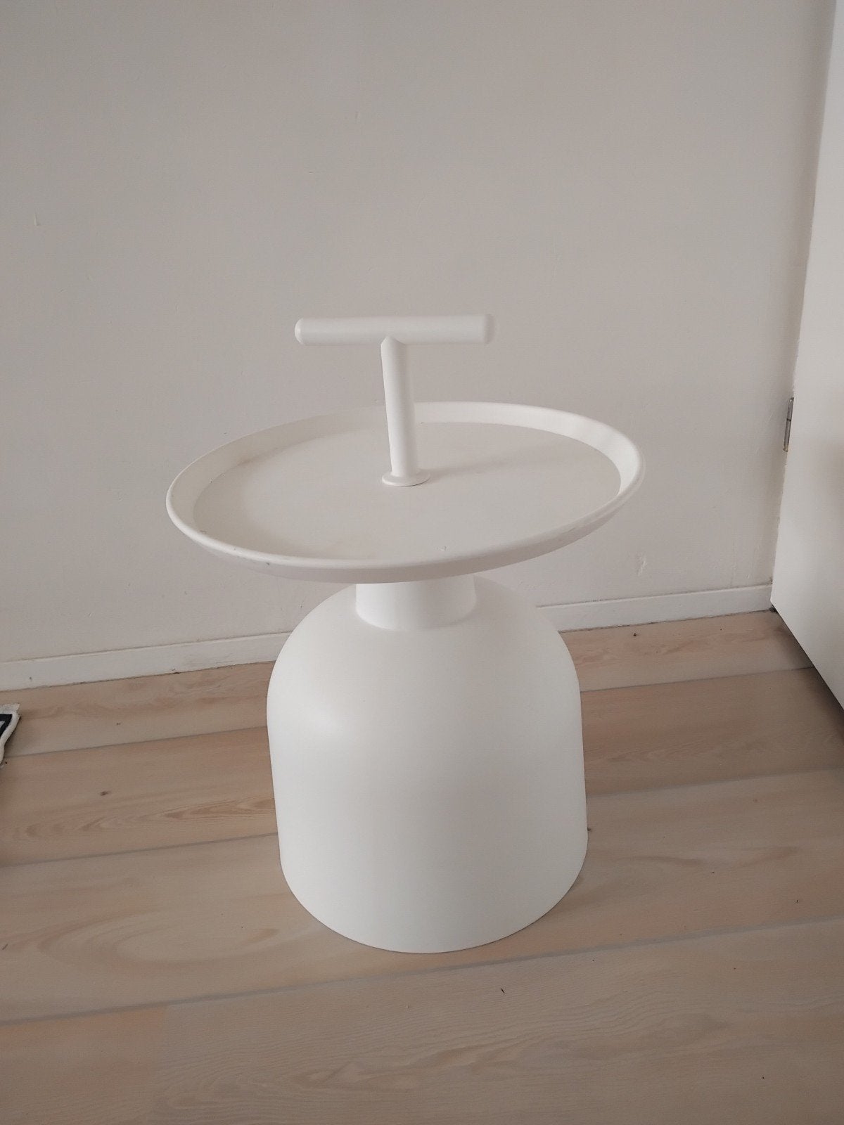 Witte bijzettafel SoBuy, zo goed als nieuw, Huis en Inrichting, Rond, Zo goed als nieuw, Modern, Ophalen