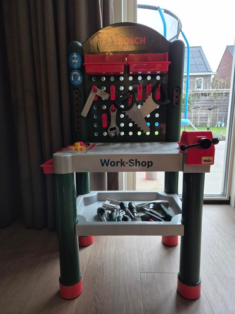 Bosch Werkbank kinderen met gereedschap, Ophalen, Gebruikt, Jongen of Meisje