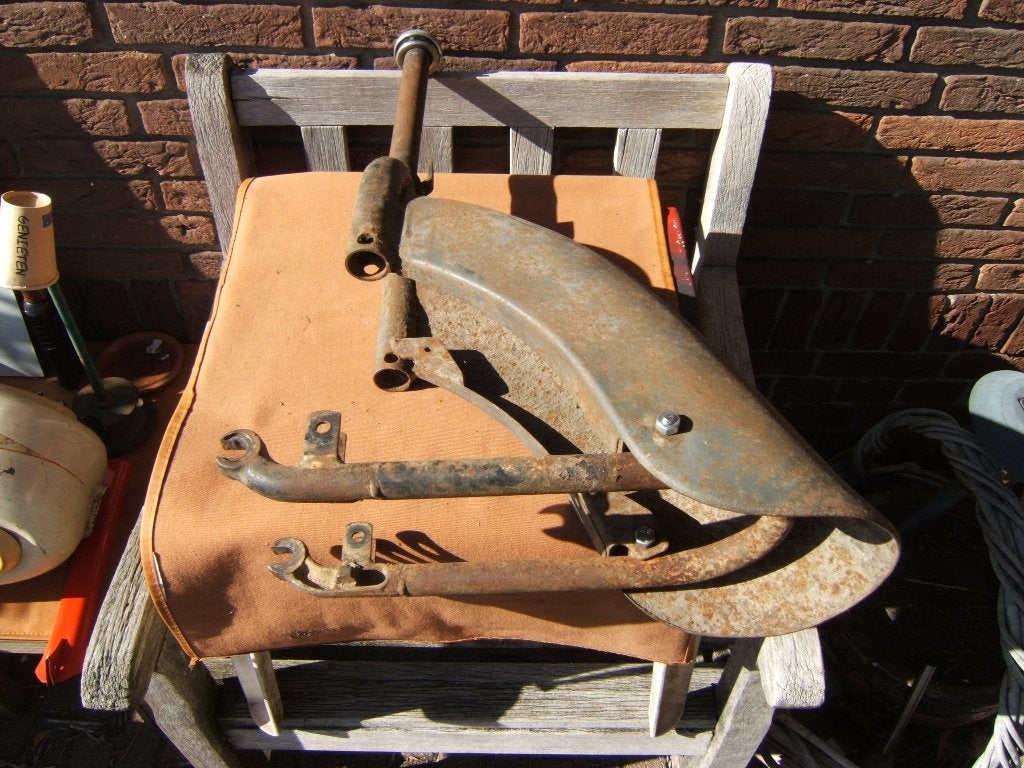 Super 4/5 voorvork met 17 inch swingarm, Ophalen of Verzenden, Gebruikt, Overige typen
