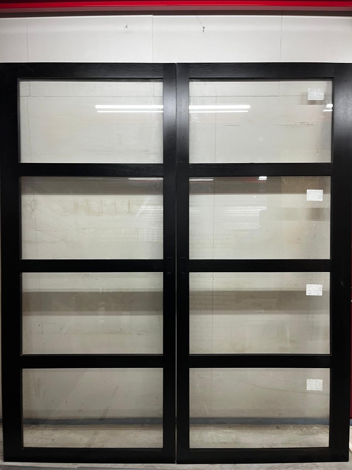 Nieuwe eiken schuifdeuren met gelaagd glas, Ophalen, 215 cm of meer, Binnendeur, Nieuw