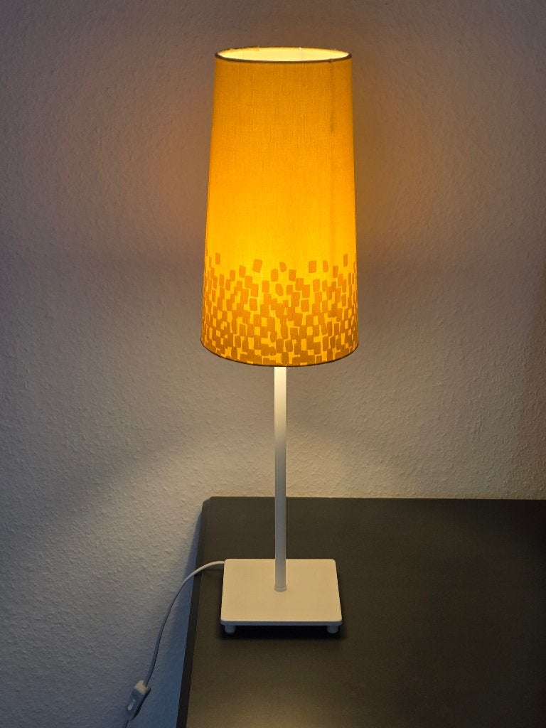 Vintage IKEA SKIMRA Tafellamp – Beige/Goud Retro Design 60cm, Ophalen, Goud, 60 cm, E14 (klein)