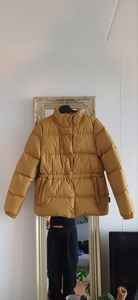 Jack Wolfskin winter dons jas, Geel, Jack, Ophalen of Verzenden, Zo goed als nieuw
