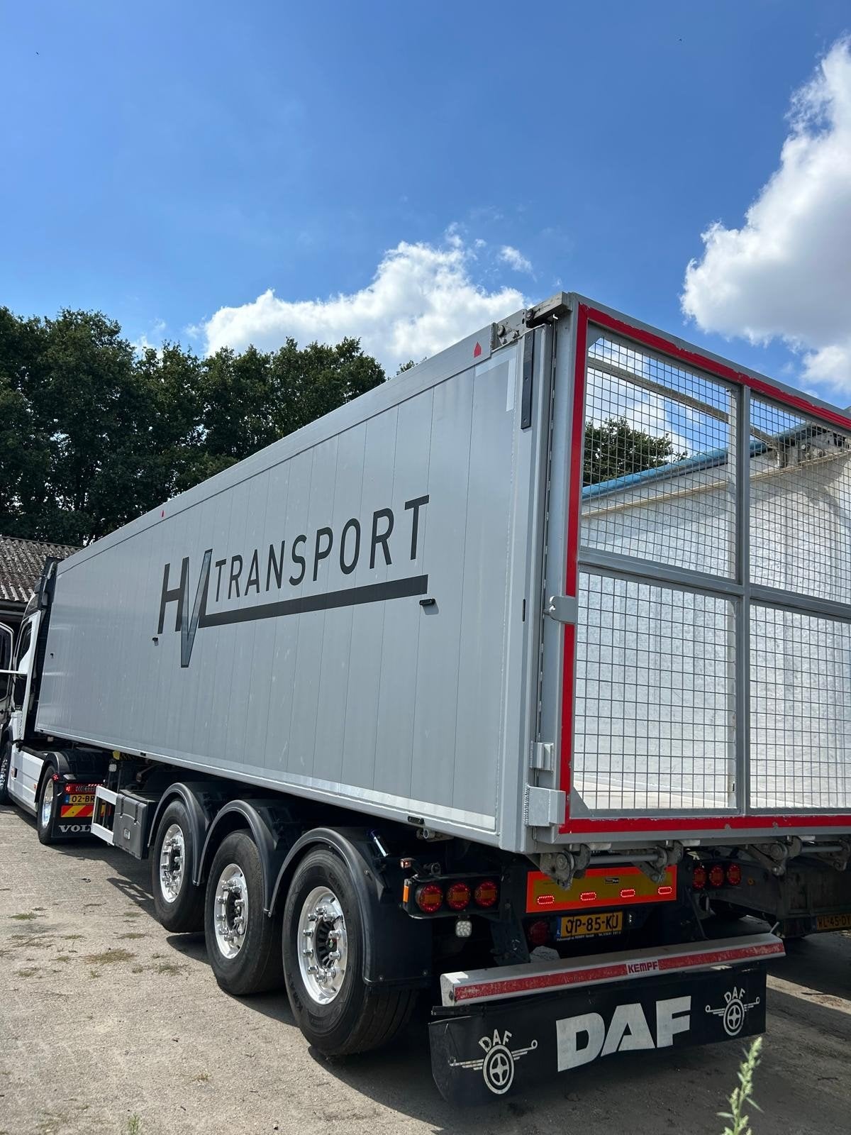 kempf kieper 60m3 bietentrailer franseklep, Auto's, Achteruitrijcamera, Particulier, Zilver of Grijs, Te koop