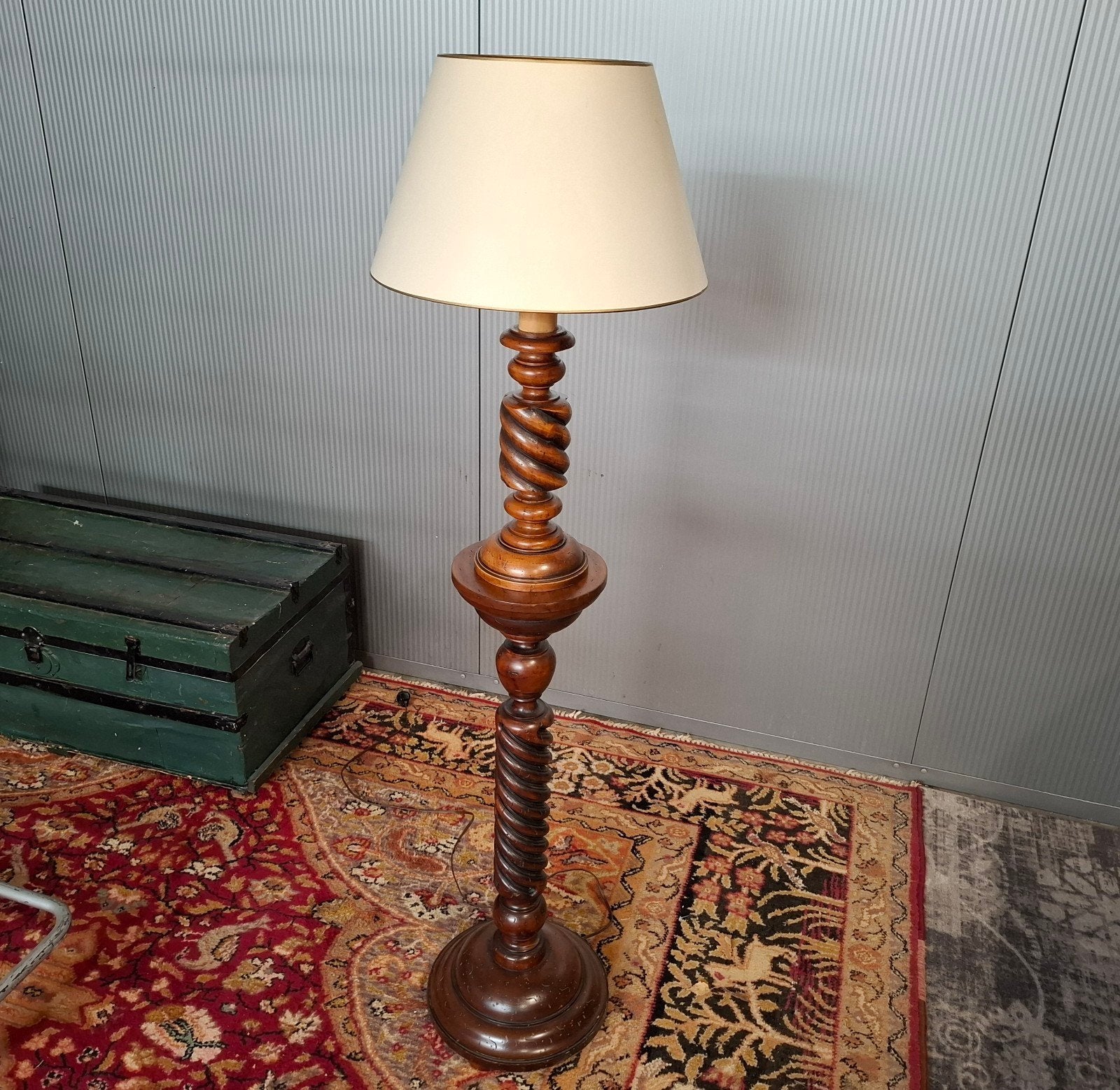 Vintage Victoriaanse console met lamp Wortelhout. Kijk omsch, Ophalen, Zo goed als nieuw, Hout