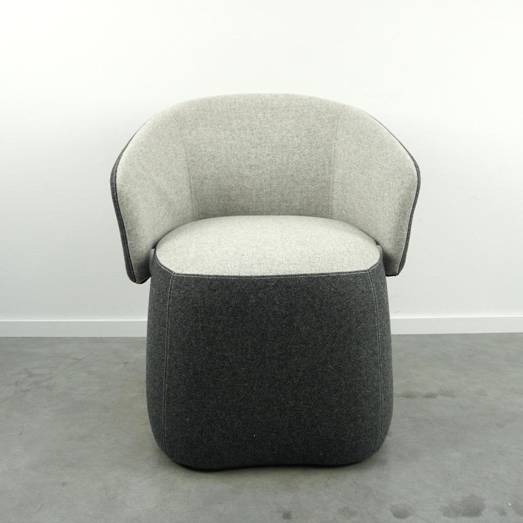 Haworth Openest Chick Poef | Fauteuil | Grijs gemêleerd, Gebruikt, -, -, Ophalen of Verzenden