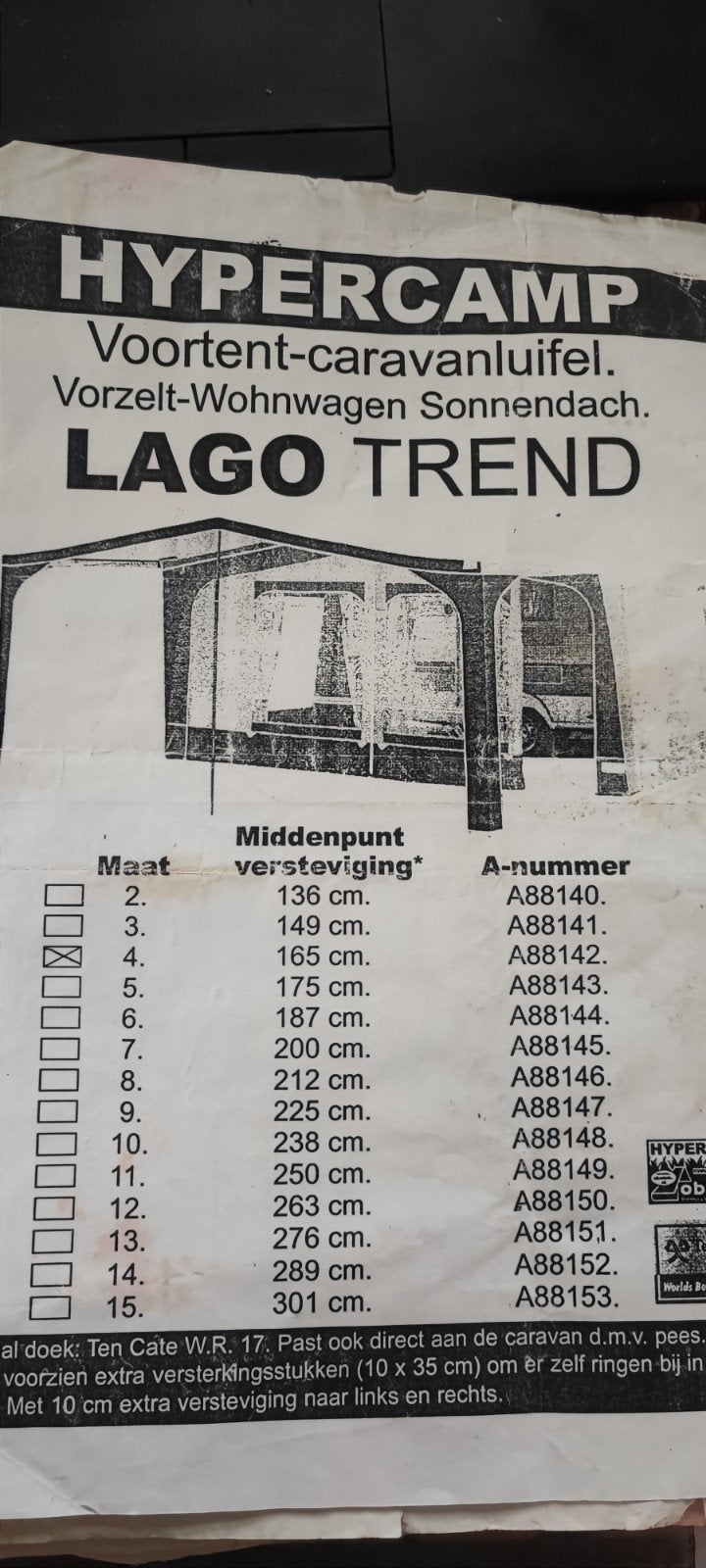 Zgan luifel met zijwanden  Hypercamp Lago Trend , ten Cate, Caravans en Kamperen, Ophalen of Verzenden, Zo goed als nieuw
