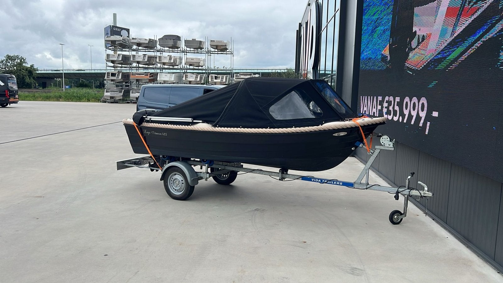 Lago Amore 425 met 9,9 Suzuki, cabriokap en trailer, Watersport en Boten, Tender, 4 m, 35 cm, 10 pk