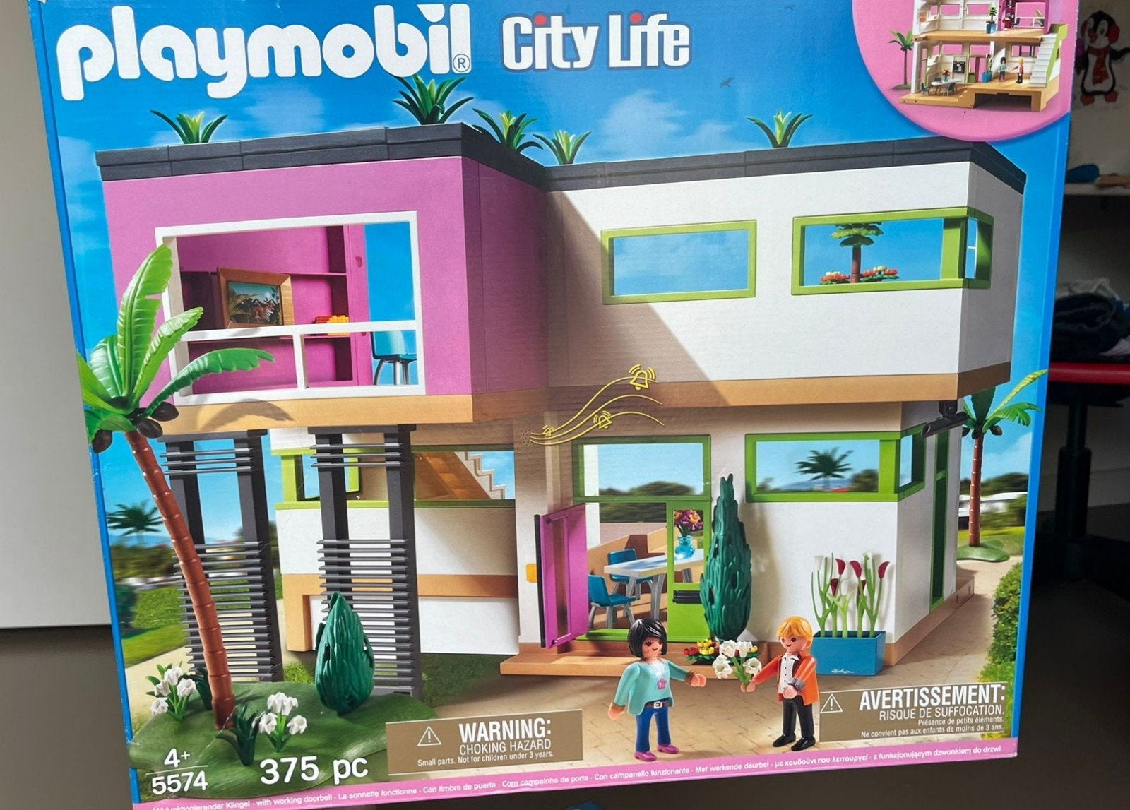 playmobil 5574: city life moderne luxe villa + 6 extra sets, Ophalen, Gebouw, Complete set, Zo goed als nieuw