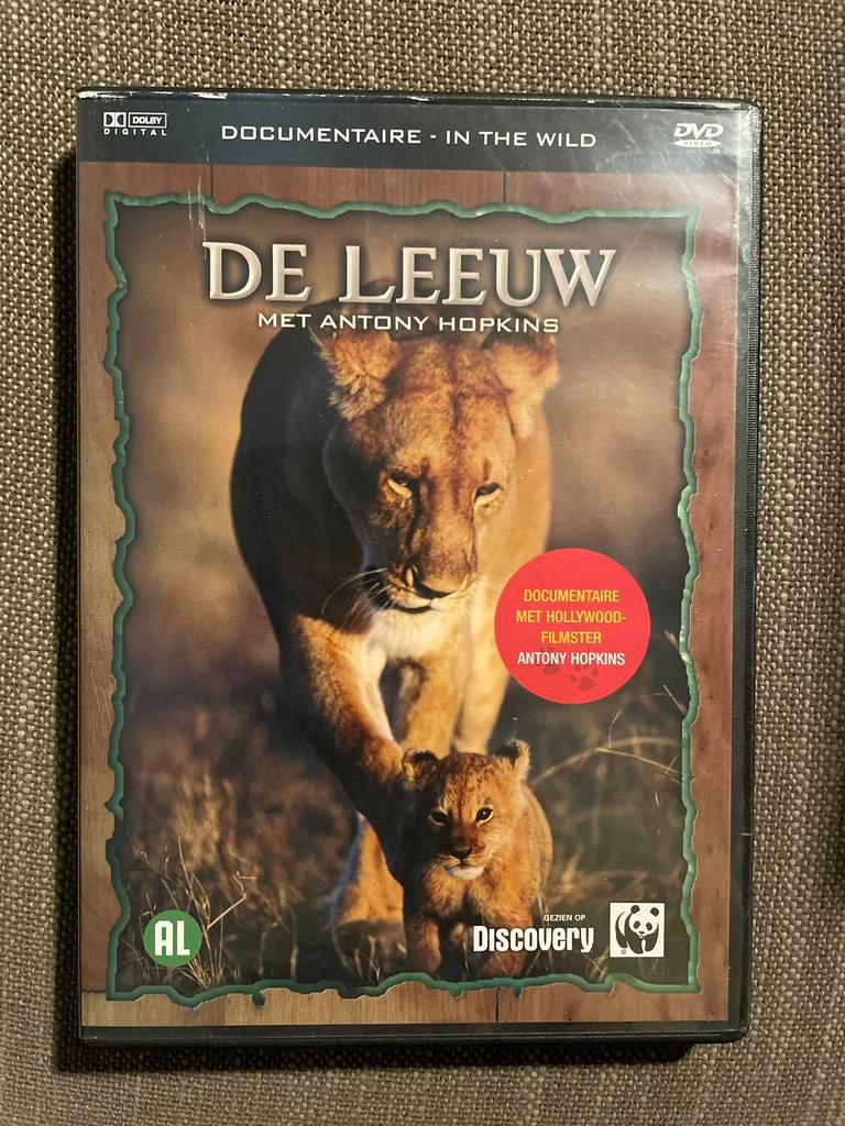 De Leeuw - Documentaire met Antony Hopkins (DVD), Alle leeftijden, Ophalen of Verzenden, Gebruikt, Natuur