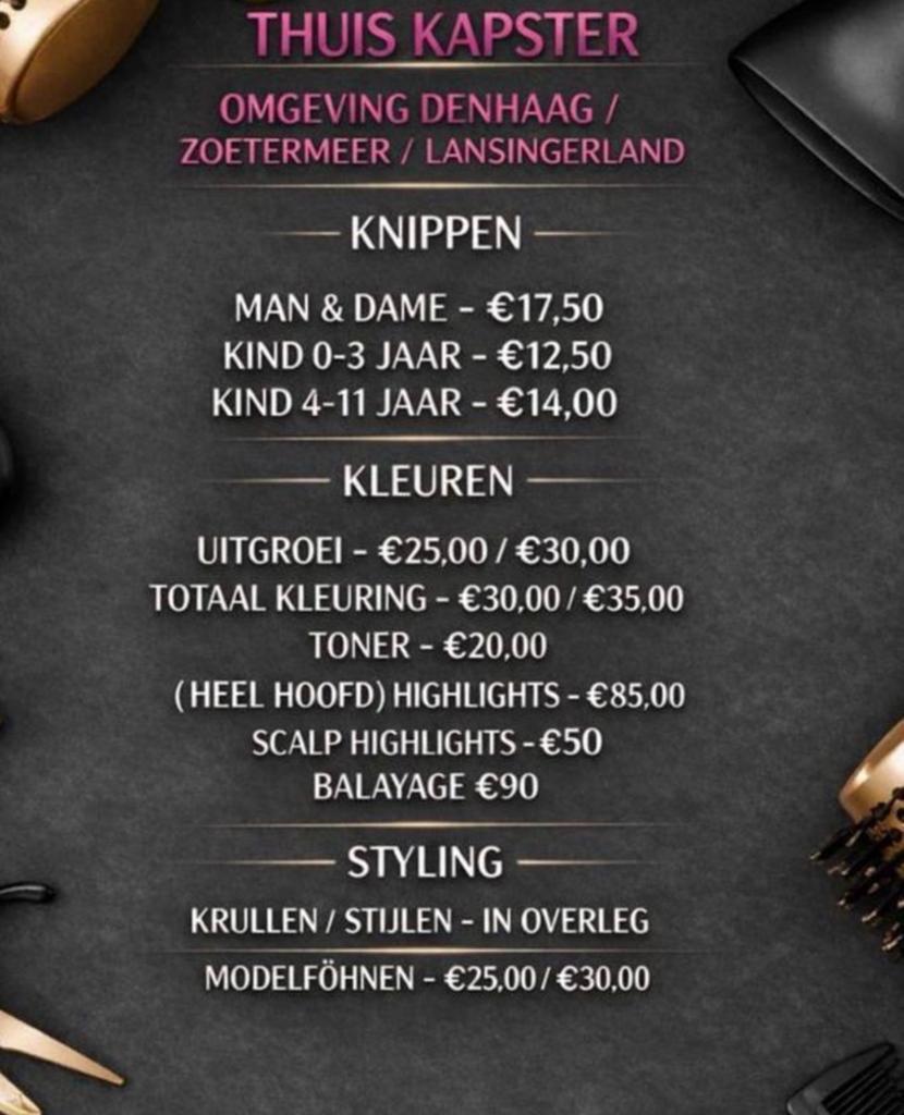 Thuis kapster,  bij u aan huis !!, Vacatures