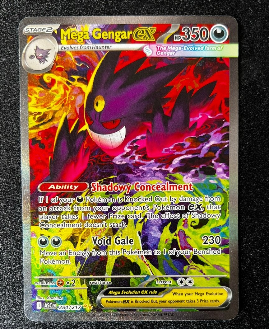 Mint Mega gengar ex 284 Aacended Heroes, Hobby en Vrije tijd, Verzamelkaartspellen | Pokémon, Ophalen of Verzenden, Zo goed als nieuw