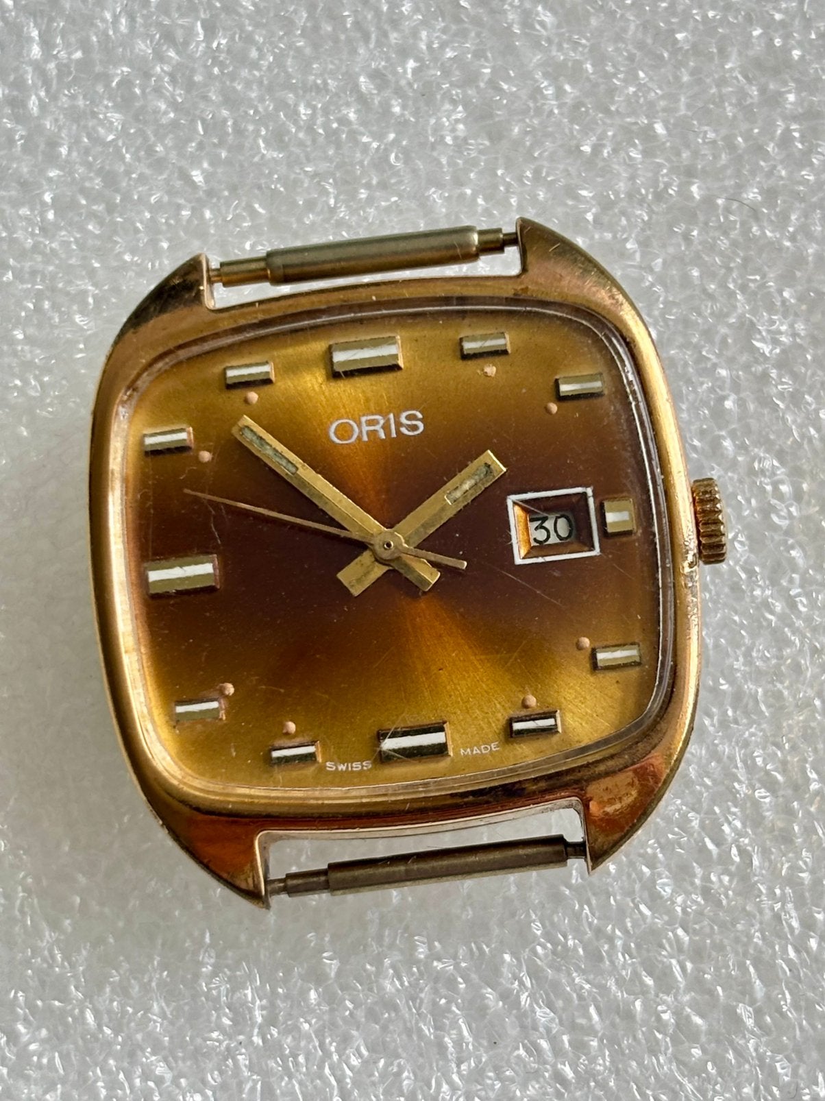 Oris vintage horloge ‘tiger eye’, Sieraden, Tassen en Uiterlijk, Overige merken, Polshorloge, Verguld, 1960 of later