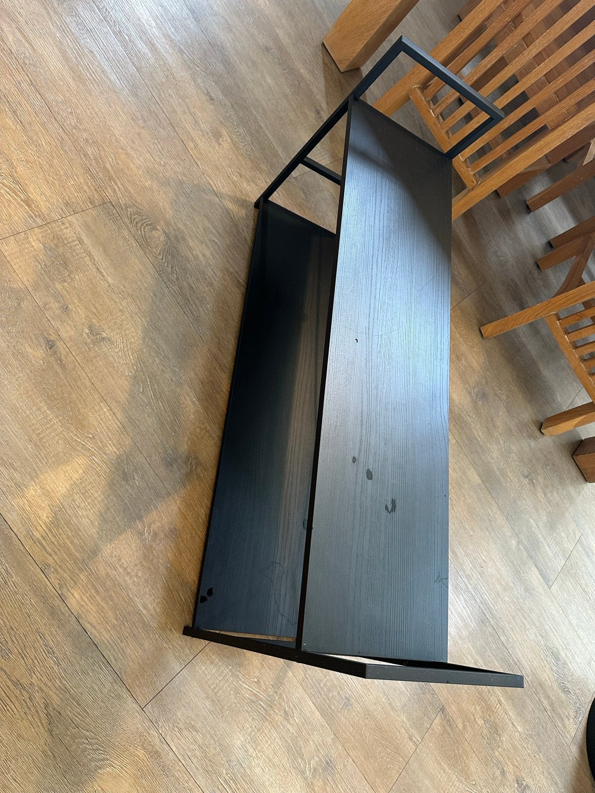Mooie zwarte industriële kast, stellingkast, dressoir (JYSK), Ophalen, Zo goed als nieuw