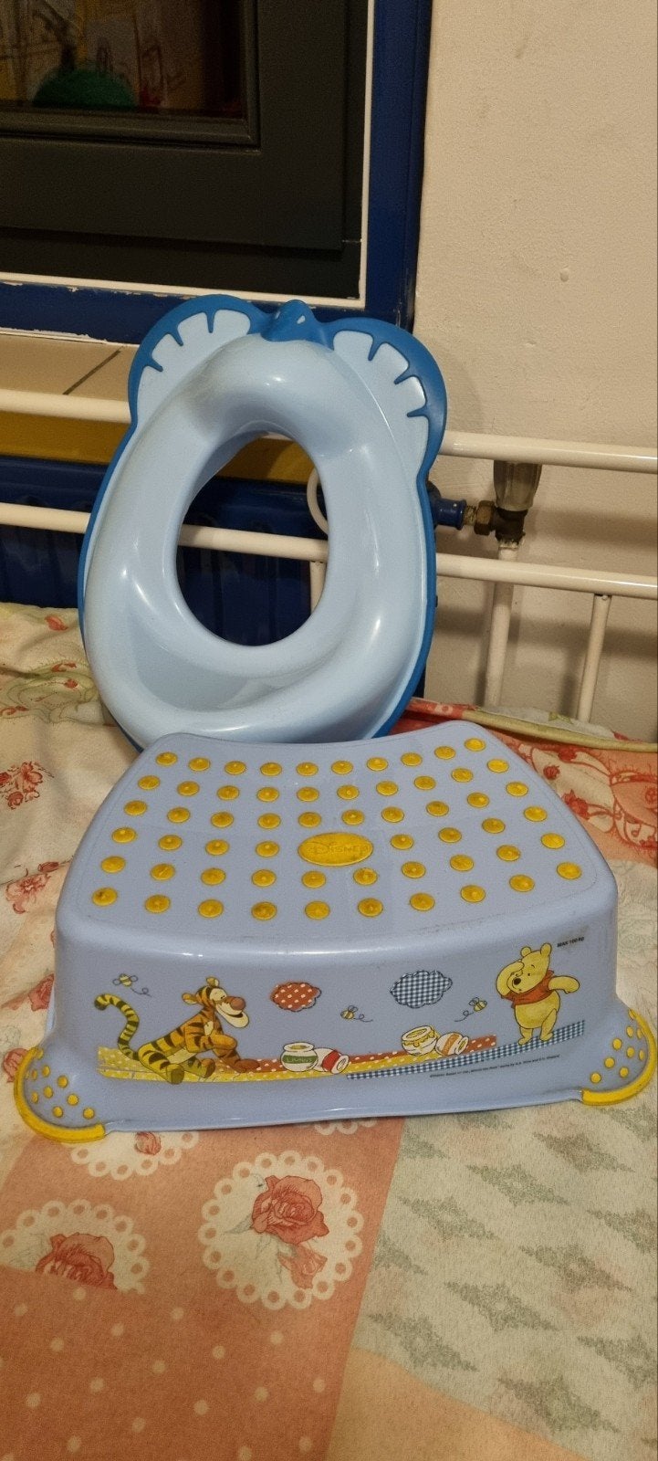 Kinderstoel blauw en wcbrilletje en opstapje van Winnie de, Ophalen