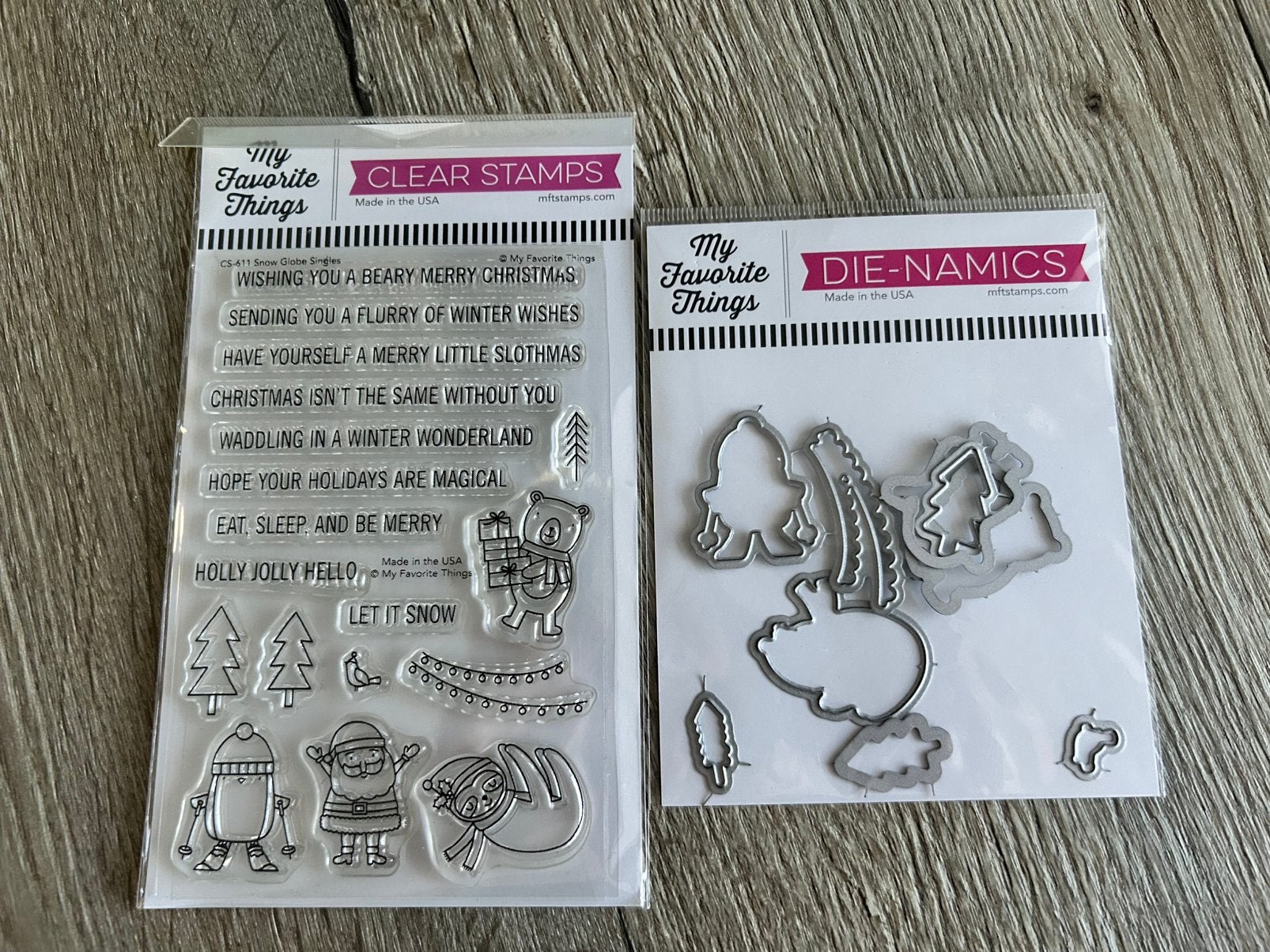 My Favorite Things Snow Globe pakket, Ophalen of Verzenden, Zo goed als nieuw, Clearstamp