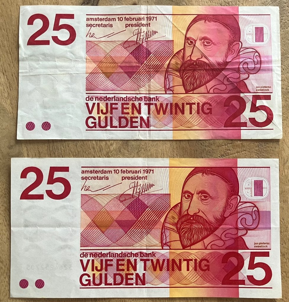 25 gulden 1971 Sweelinck, Ophalen, 25 gulden, Los biljet