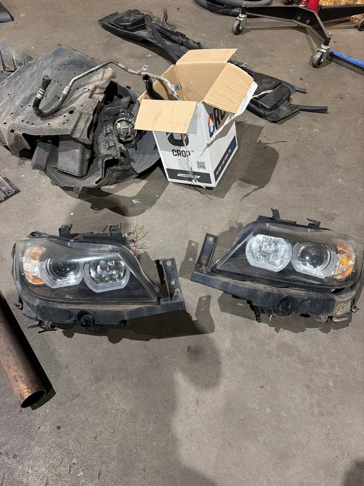 BMW 3 Serie E90 E91 Koplampen Xenon Links Rechts Set, Ophalen, Gebruikt, BMW