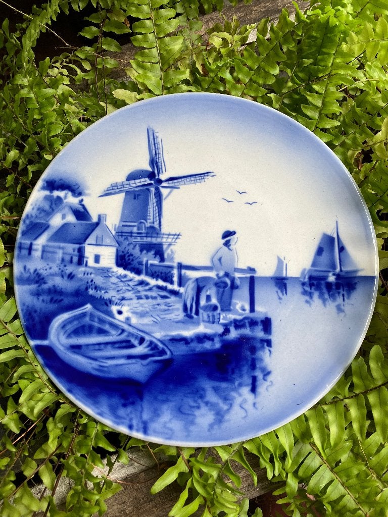 Wandbord Duits Hollands tafereel, Ophalen of Verzenden