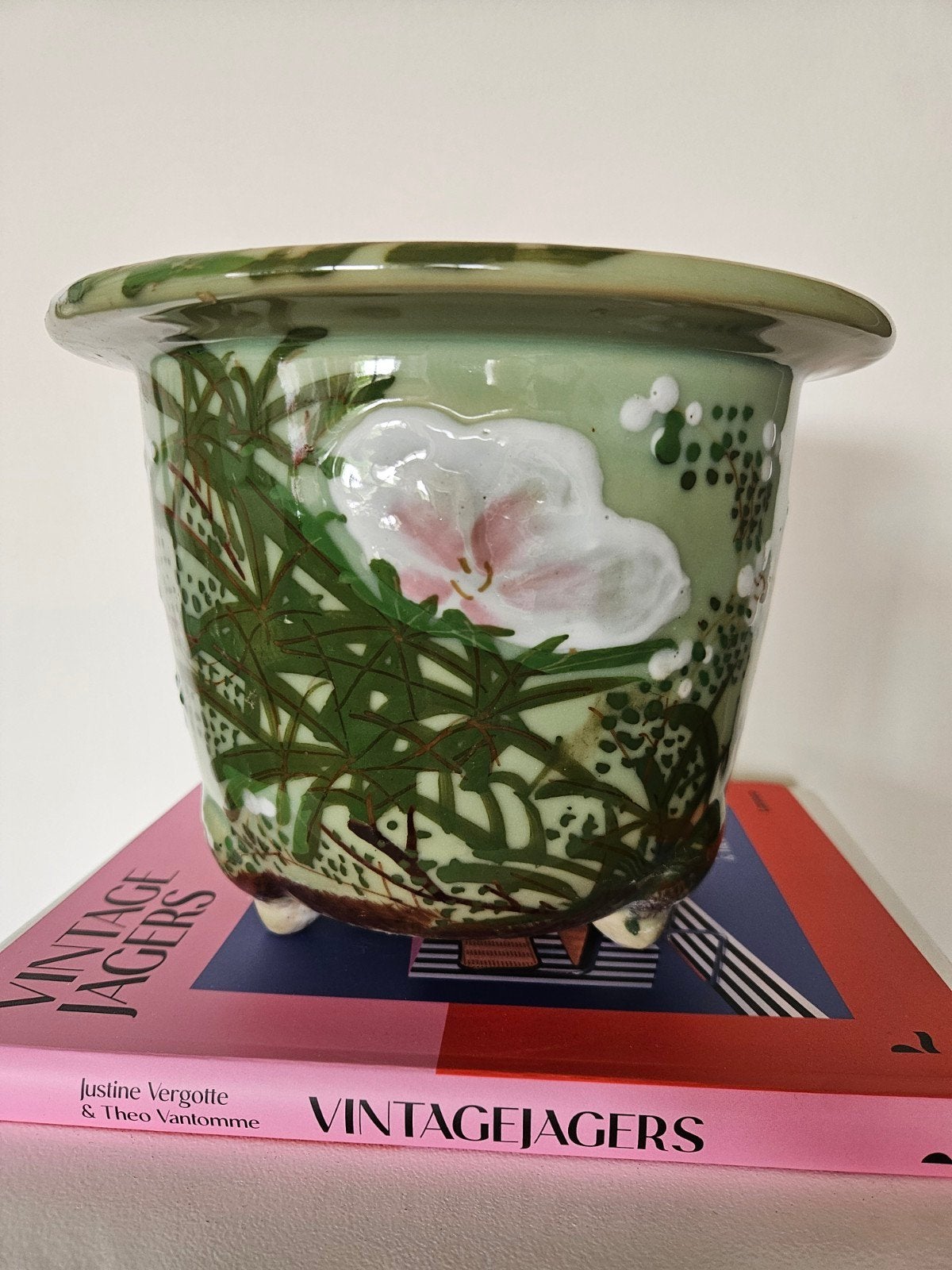 Antieke Japanse cachepot / jardinière – handbeschilderd, Ophalen of Verzenden