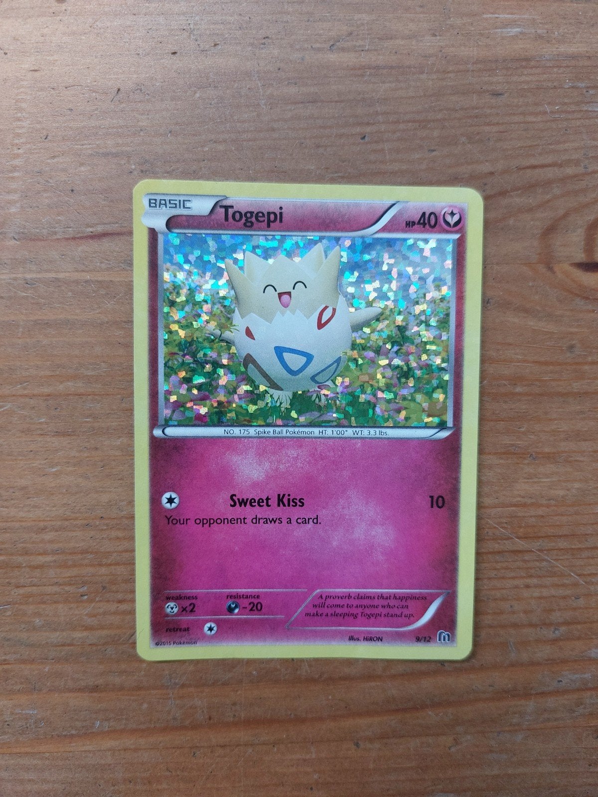 Togepi Pokemon kaart mcdonalds 2015 *, Ophalen of Verzenden
