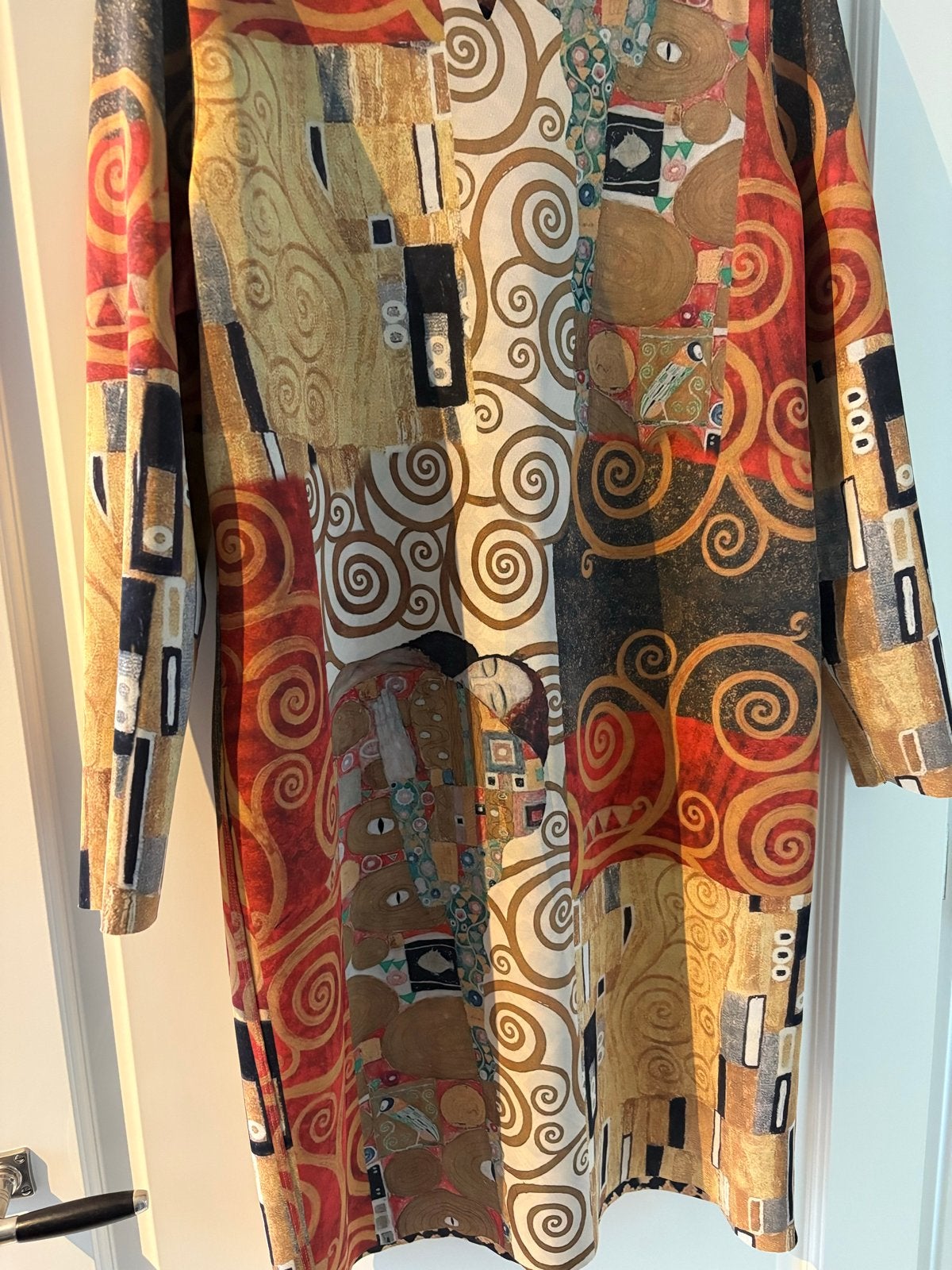 Jurk met Klimt 'De Kus' print - L&C, Maat 38/40 (M), Meerkleurig, Ophalen of Verzenden, Zo goed als nieuw