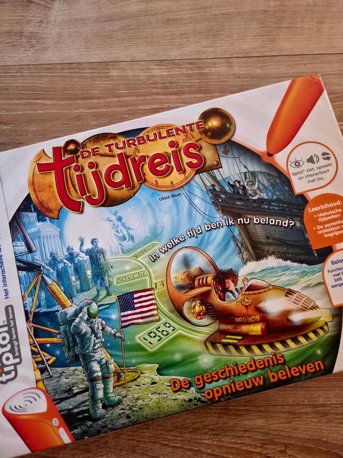 Tiptoi De Turbulente Tijdreis + Wereldbol, Een of twee spelers, Ophalen, Gebruikt, Ravensburger