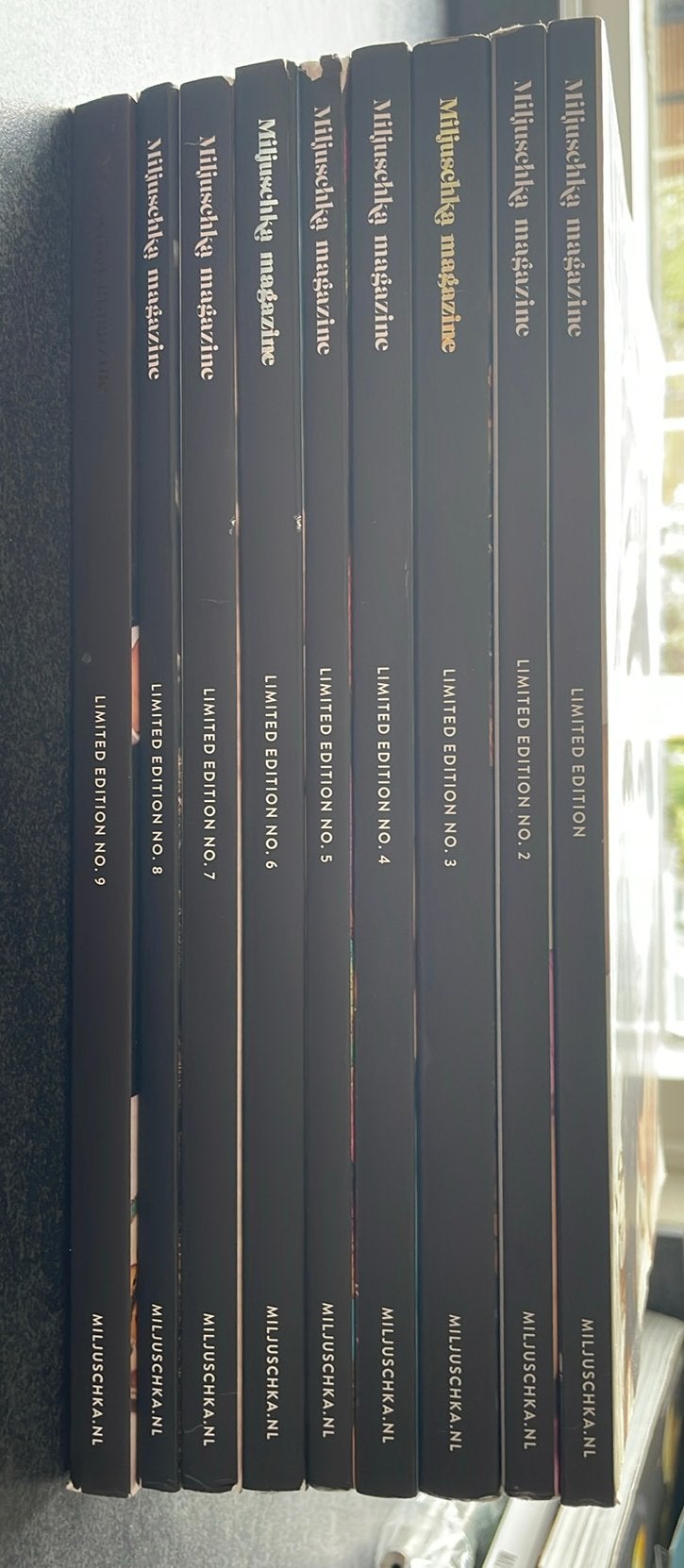 Miljuschka Magazine Limited Edition Nrs. 1-9 Complete Set, Boeken, Ophalen of Verzenden, Zo goed als nieuw, Damesbladen