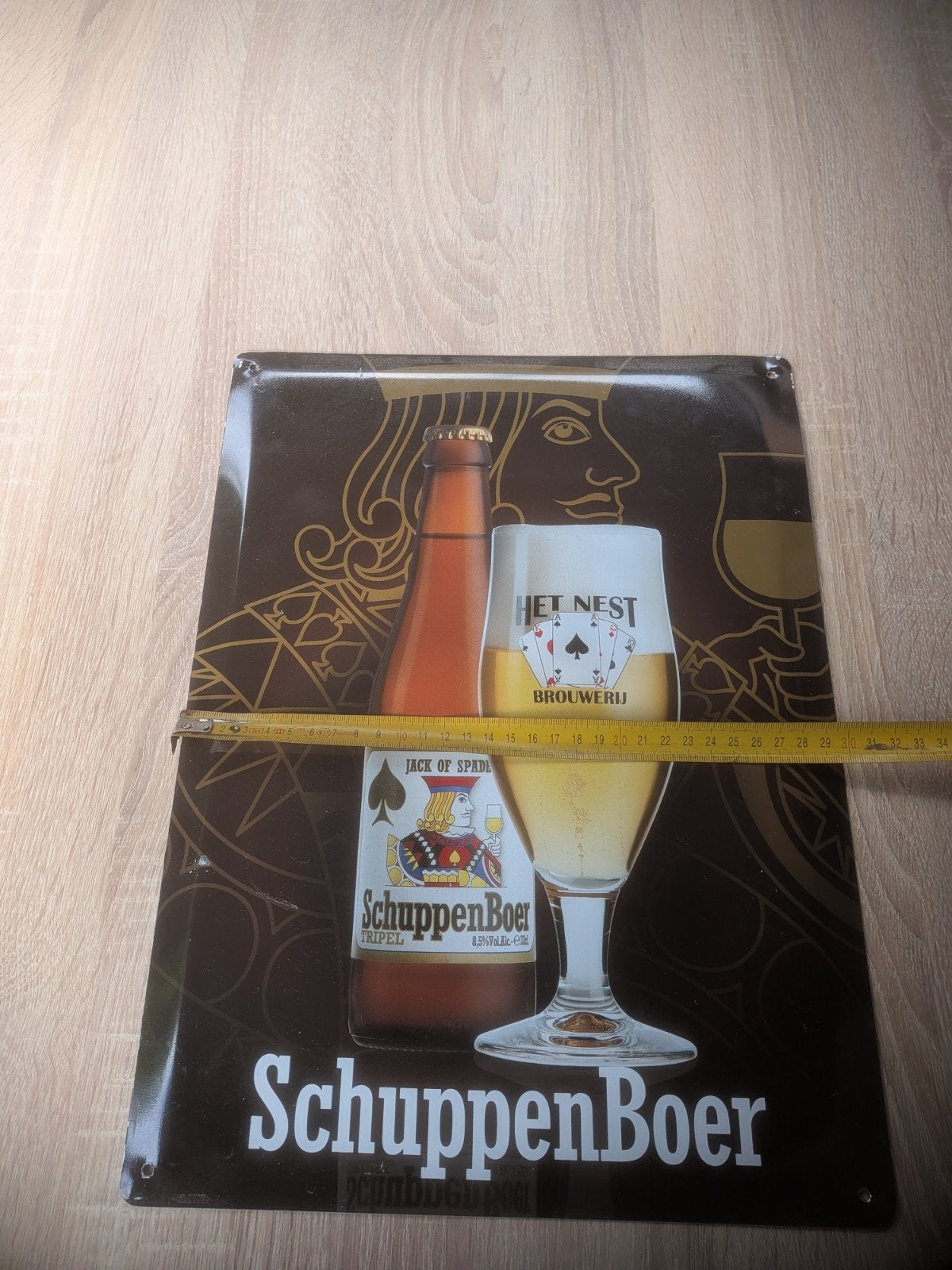 SchuppenBoer Reclamebord - Brouwerij Het Nest, Verzamelen, Ophalen of Verzenden, Zo goed als nieuw, Reclamebord, Plaat of Schild