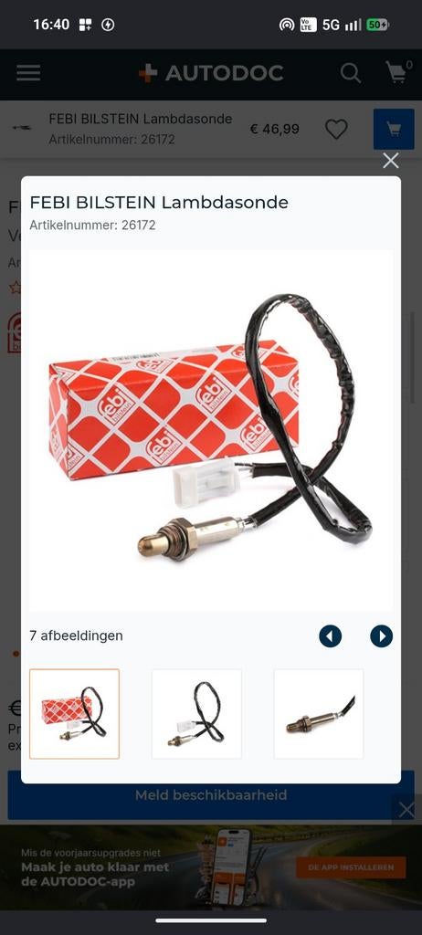 Lambda Sonde - Peugeot - Febi 26172, Ophalen of Verzenden, Nieuw, Peugeot