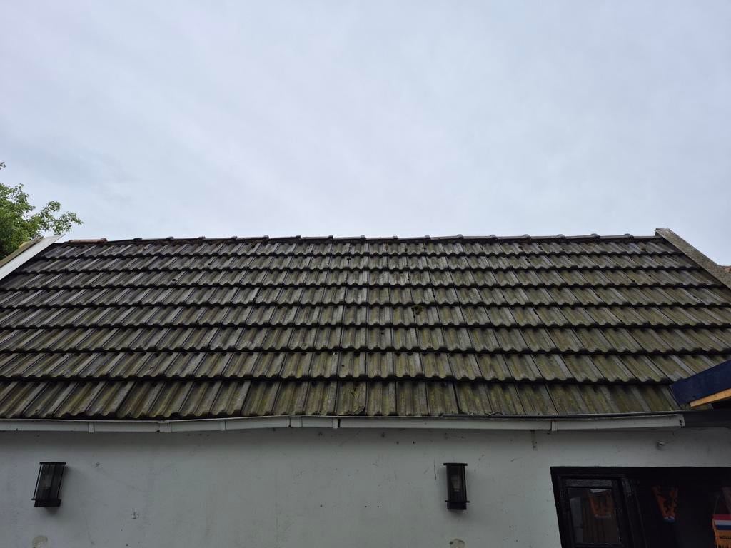 Ongeveer 40m2 dakpannen mulderpannen, Doe-het-zelf en Verbouw, Dakpannen en Dakbedekking, Ophalen, Gebruikt, Steen of Klei, Zwart