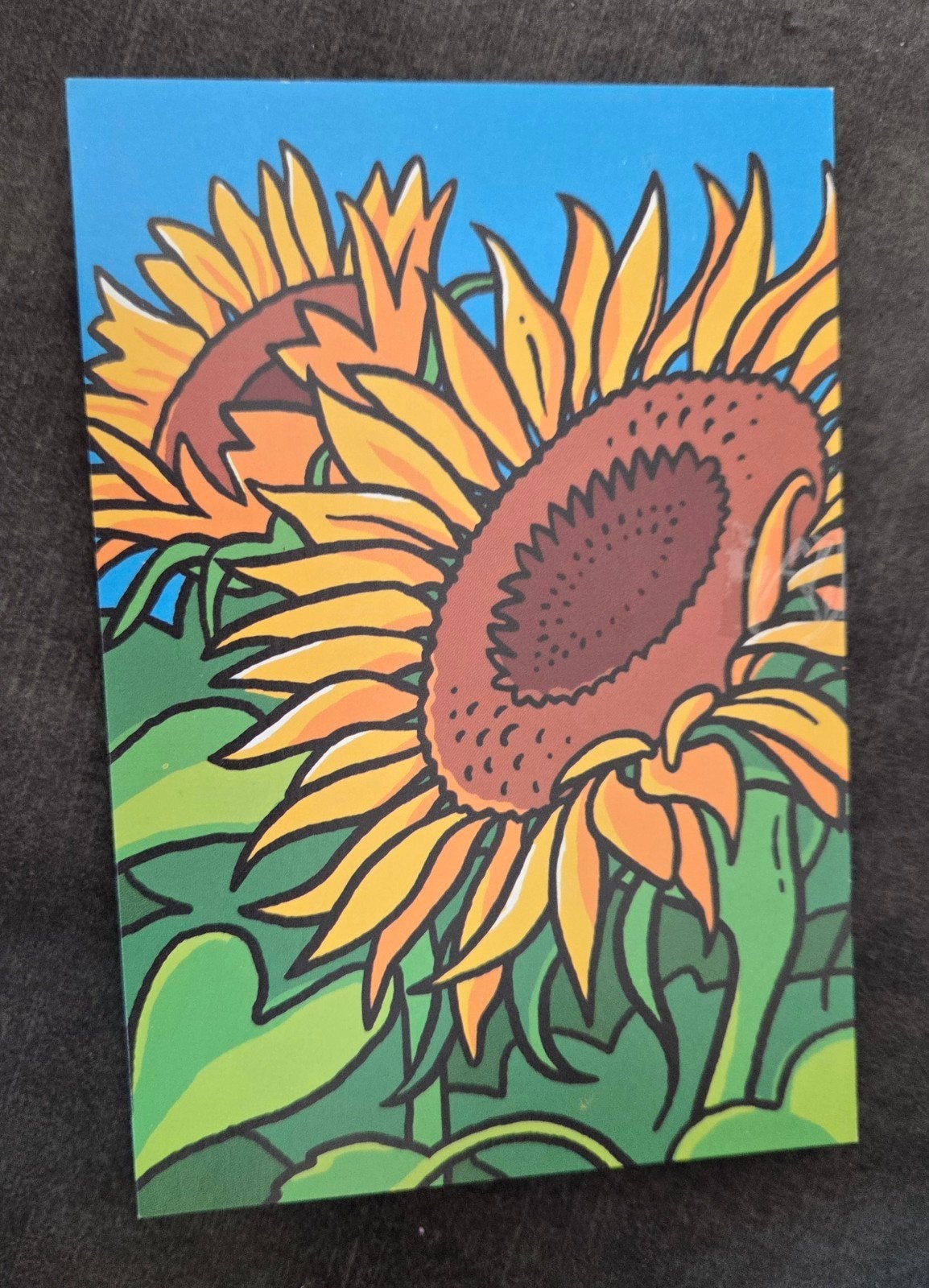Ansichtkaart Zonnebloemen, Verzenden, 1980 tot heden, Ongelopen, Overige thema's