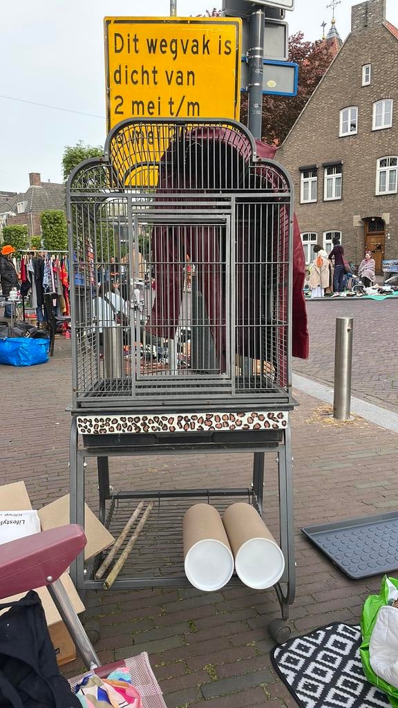 Sterke vogelkooi, Dieren en Toebehoren, Ophalen, Zo goed als nieuw, Metaal, Vogelkooi