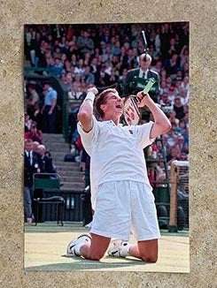 Org kl foto 20x30 cm Richard Krajicek 07-07-1996 Wimbledon, Verzenden, Nieuw, Overige sporten, Poster, Plaatje of Sticker