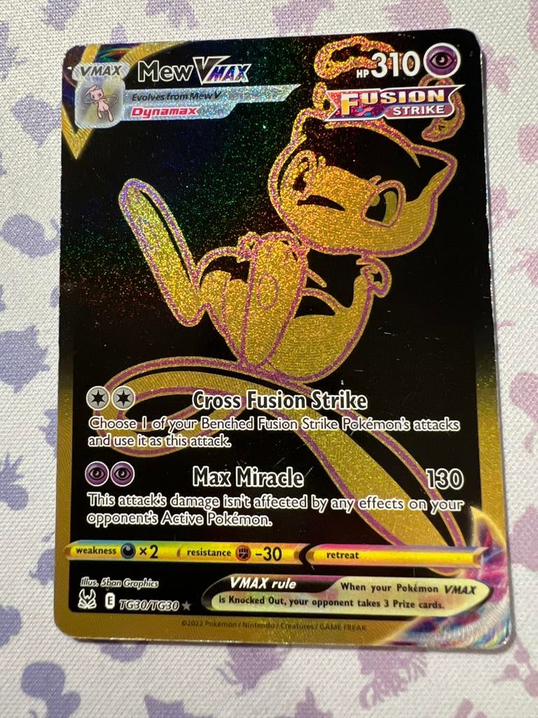 Mew VMAX TG30 Lost Origin, Hobby en Vrije tijd, Verzamelkaartspellen | Pokémon, Verzenden, Zo goed als nieuw, Losse kaart, Foil