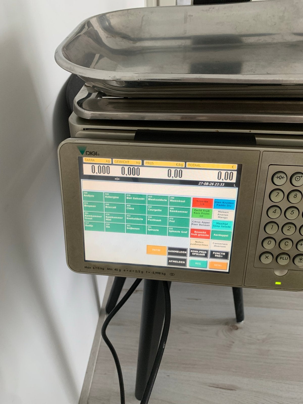 DIGI SM-500 schaal met touchscreen en printer, Ophalen, Gebruikt, Overige typen, Minder dan 50 kg