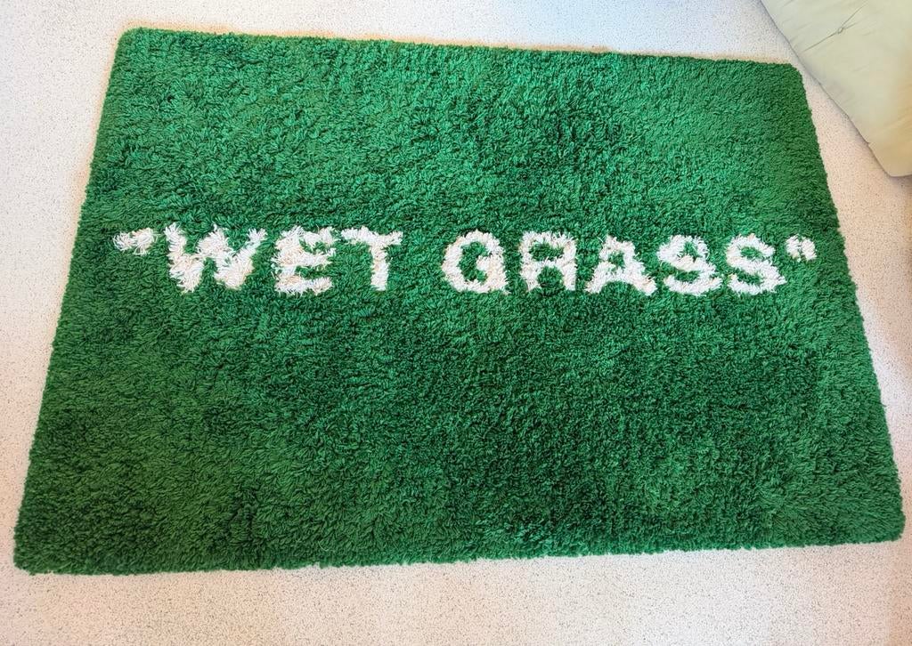 IKEA x Virgil Abloh WET GRASS vloerkleed 133x195cm Off-White, Ophalen, Gebruikt, 100 tot 150 cm, 150 tot 200 cm