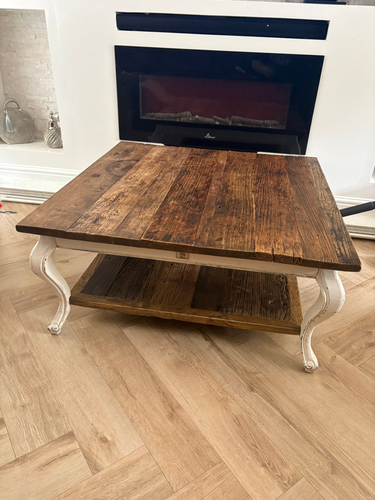 Rivièra Maison Salontafel 90x90cm, Ophalen, Zo goed als nieuw, Rechthoekig, 50 tot 100 cm