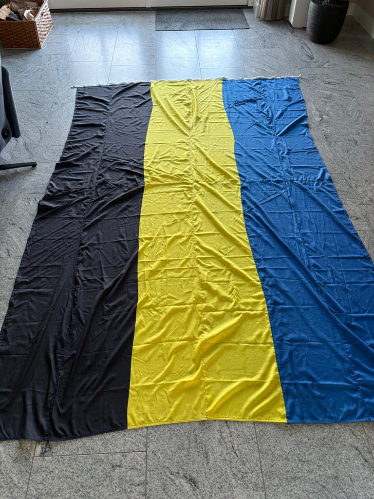 Vlag Provincie Gelderland afmetingen 2 x 3 meter, Ophalen of Verzenden, Gebruikt