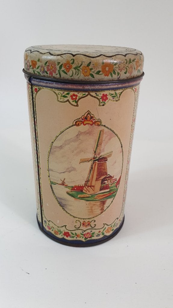 Vintage blik Albert Heijn Echte Zaanse Koeken. 4C7, Ophalen of Verzenden, Gebruikt, Koek(jes)