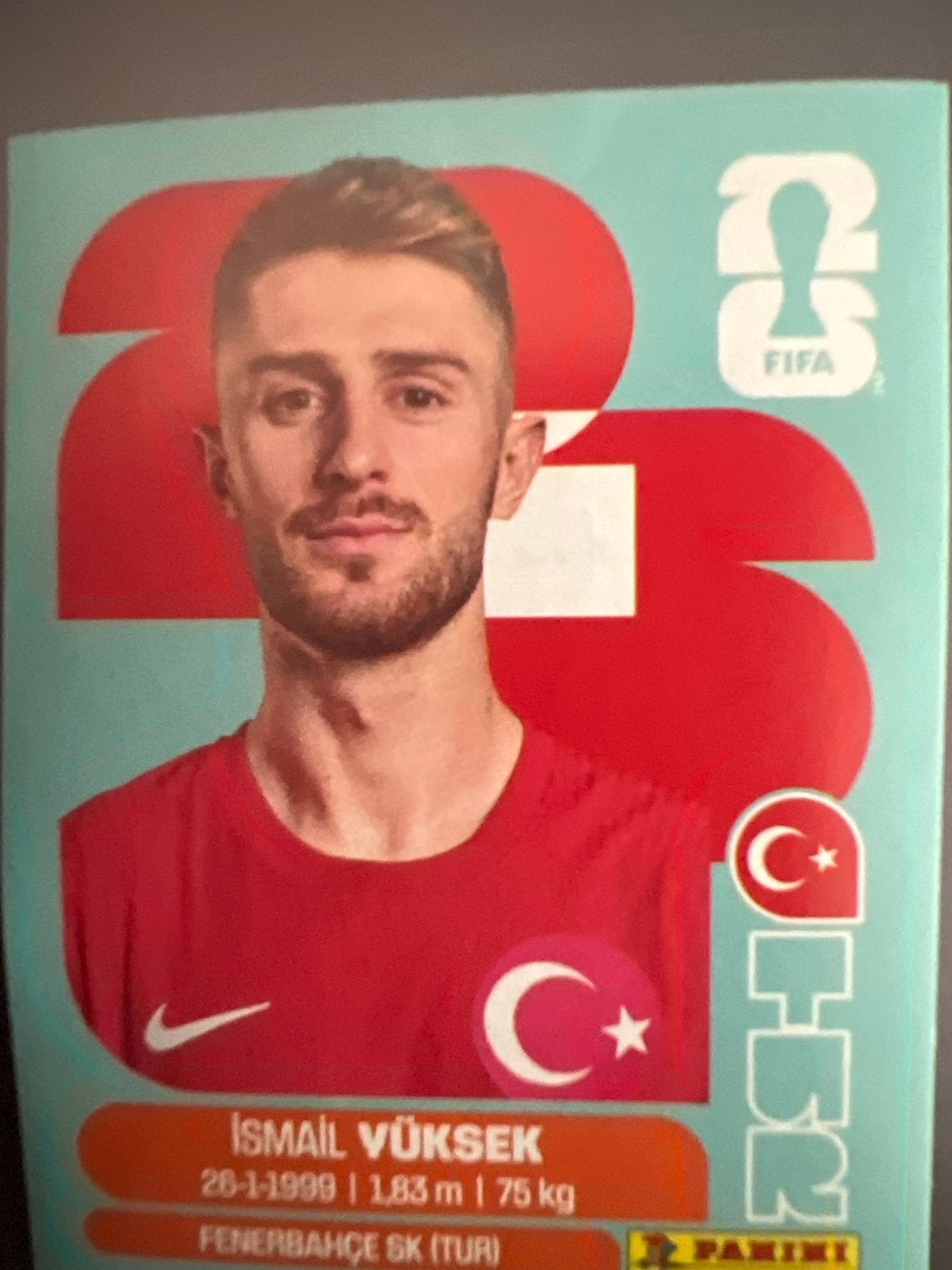 Ismail Yüksek Sticker wk 2026 -Fenerbahçe SK (TUR), Verzamelen, Verzenden, Zo goed als nieuw, Buitenlandse clubs, Spelerskaart