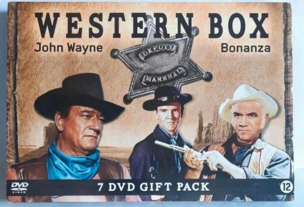 Western Box John Wayne en Bonanza 7 DVD gift pack, 1960 tot 1980, Alle leeftijden, Ophalen of Verzenden, Zo goed als nieuw