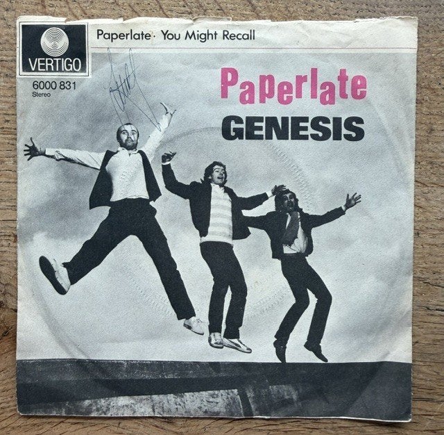 Genesis - Paperlate, Gebruikt, 7 inch, Ophalen of Verzenden, Fotohoes