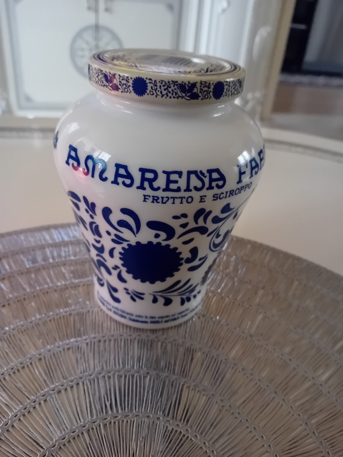 Vintage Amarena Fabbri pot - Italiaans design, Ophalen of Verzenden