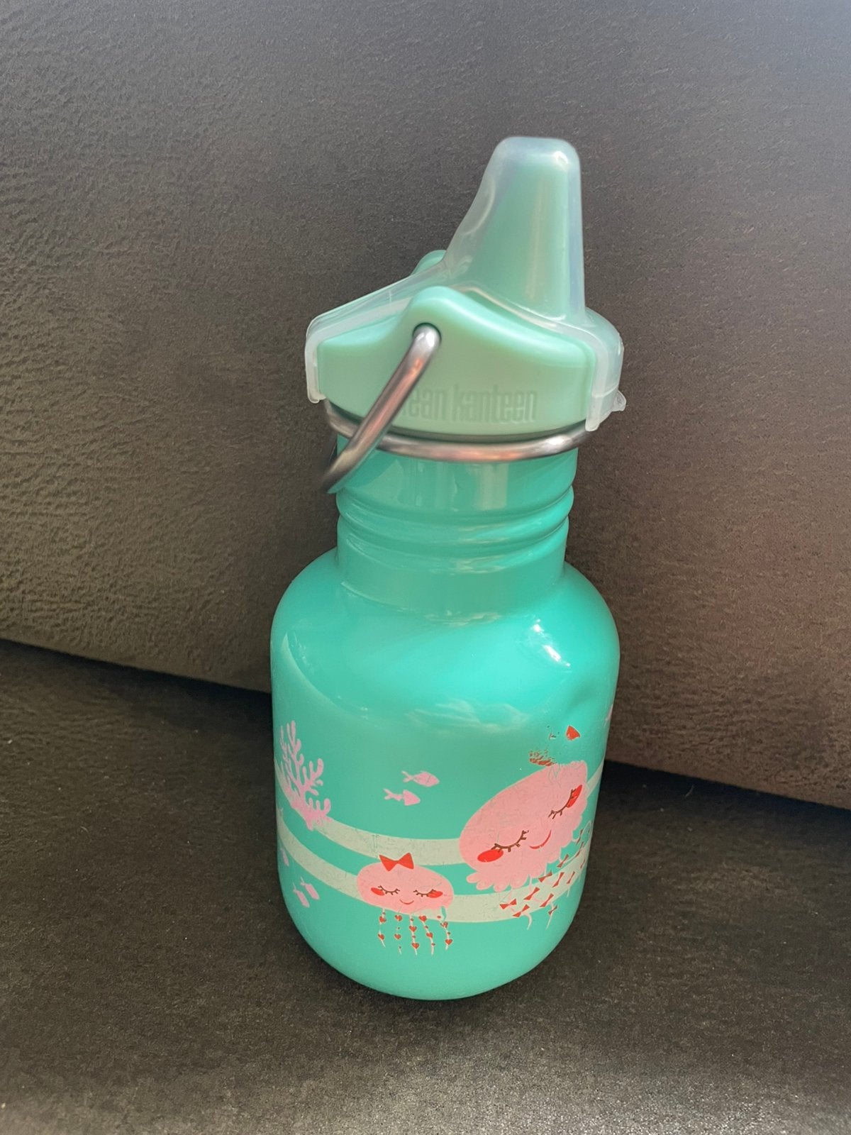 RVS drinkfles Klean Kanteen tuit 355ml mintgroen BPAvrij, Ophalen of Verzenden, Zo goed als nieuw