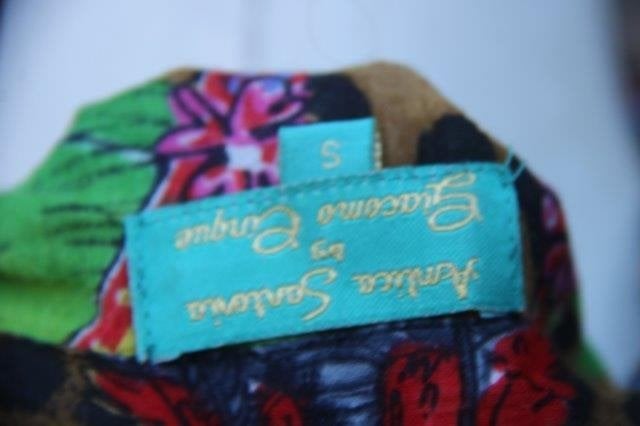 Jurk groen/rood/bruin Antica santoria Giacomo cinque mt S Va, Kleding | Dames, Ophalen of Verzenden, Zo goed als nieuw, Antica Sartoria